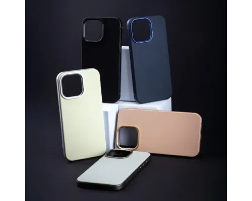 Чохол DULERO Metal Leather MagSafe Case for iPhone 15 Pro Black mag-2000001635582143589