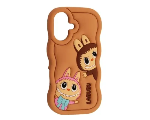 Чохол LABUBU Case for iPhone 16 Brown mag-2000001637067143843