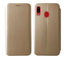 Чохол-книжка Level for Samsung A20/30 (A205/305) Gold mag-200000099858941825