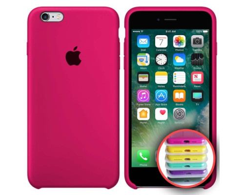 Чохол Silicone Case Full Copy for iPhone 6S (47) hot pink mag-20000010303323786