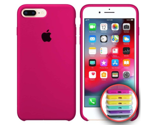 Чохол Silicone Case Full Copy for iPhone 7/8Plus (47) hot pink mag-2000001031056141803