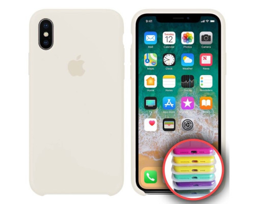 Чохол Silicone Case Full for iPhone XS Max ( 9) white mag-200000103177360569
