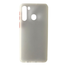 Чохол-бампер захисний Gingle Matte Case Samsung A21 (A215) white/red mag-20000011681278583
