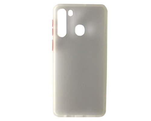 Чохол-бампер захисний Gingle Matte Case Samsung A21 (A215) white/red mag-20000011681278583