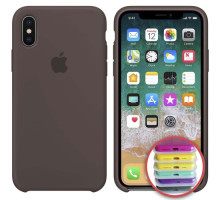 Чохол Silicone Case Full Copy for iPhone X/XS (22) brown mag-2000001174609141843