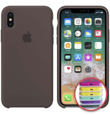 Чохол Silicone Case Full Copy for iPhone X/XS (22) brown mag-2000001174609141843