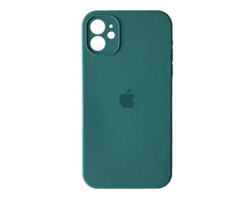 Silicone Case Full Camera Square side for iPhone 11 Pine green mag-2000001349892100805