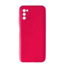 Чохол Silicone Case Camera (no logo) для Samsung A03S (A037) pink mag-200000137343940835