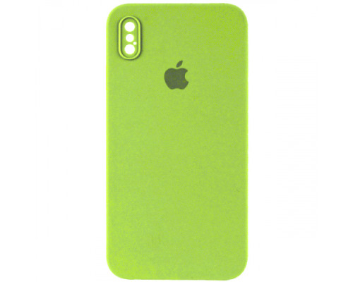 Silicone Case Full Camera Square side for iPhone XS Party green mag-200000145635432970