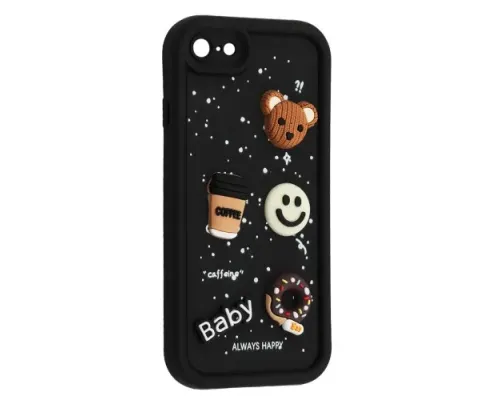 Чохол HAPPY Donut Case for iPhone 7/8 Black mag-2000001561799143764