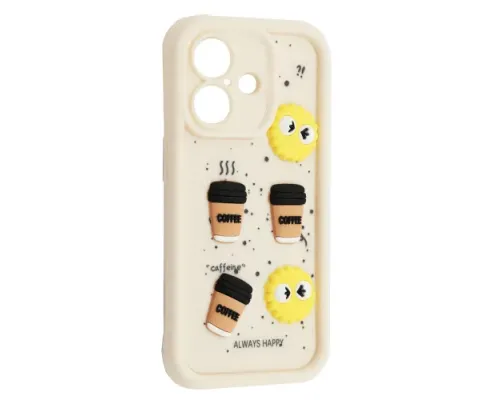 Чохол HAPPY Donut Case for iPhone 16 White mag-2000001562949143774