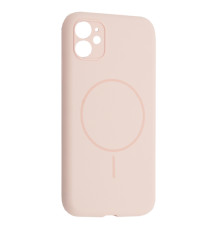 Чохол Silicone Case Full Camera Fine Ring MagSafe for iPhone 11 Pink mag-200000158500961770