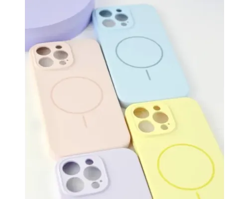 Чохол Silicone Case Full Camera Fine Ring MagSafe for iPhone 14 Pro Max Antique white mag-2000001585689143653