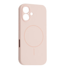 Чохол Silicone Case Full Camera Fine Ring MagSafe for iPhone 16 Pink mag-200000158625961895