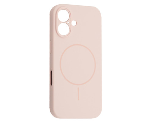 Чохол Silicone Case Full Camera Fine Ring MagSafe for iPhone 16 Pink mag-200000158625961895