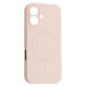 Чохол Silicone Case Full Camera Fine Ring MagSafe for iPhone 16 Pink mag-200000158625961895