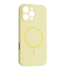 Чохол Silicone Case Full Camera Fine Ring MagSafe for iPhone 16 Pro Max Custard mag-2000001586600143673