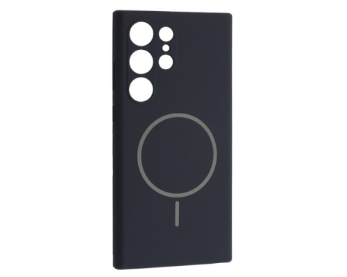 Чохол Silicone Case luxury+MagSafe for Samsung S23 Ultra Midnight blue mag-2000001594391134111