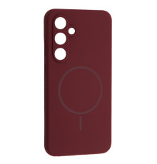Чохол Silicone Case luxury+MagSafe for Samsung S24 FE Plum mag-2000001594544134124