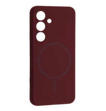 Чохол Silicone Case luxury+MagSafe for Samsung S24+ Plum mag-2000001594704134139