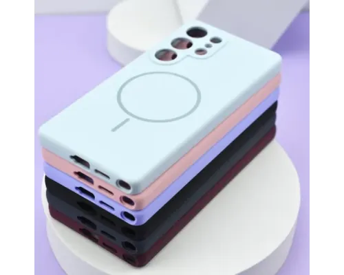 Чохол Silicone Case luxury+MagSafe for Samsung S25+ Midnight blue mag-2000001594872144493