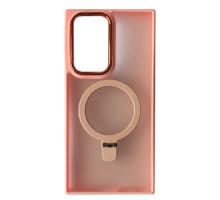Чохол Matte Ring-MagSafe for Samsung S22 Ultra 5G Світло рожевий mag-2000001500569105291
