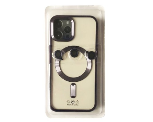 Чохол PRO SHINING (+ LENSES) MagSafe for iPhone 15 Pro Deep purple mag-2000001513811105571