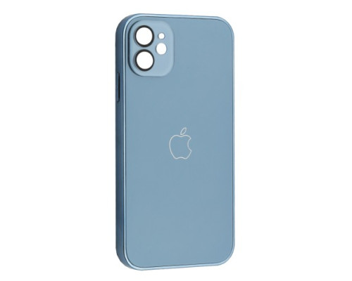 Чохол NEW GLASS MAGSAFE Case for iPhone 12 Light blue mag-200000153913251358