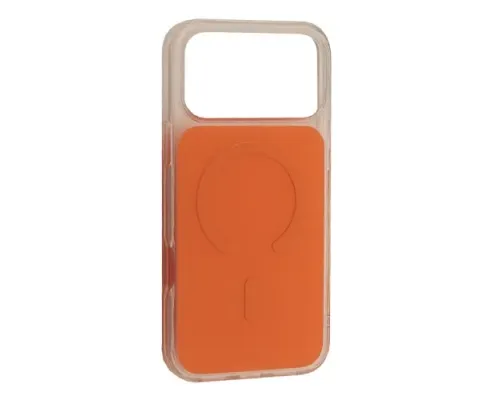 Чохол CLEAR COLOR CASE MAGSAFE (PС+TPU) для iPhone 17 Pro Orange mag-2000001657645146326