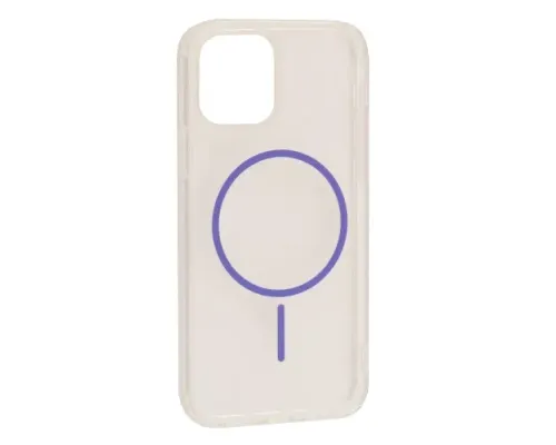 Чохол CLEAR MAGNETIC (Color Slim MagSafe) BOX for iPhone 14 Flaming purple mag-2000001602522144755