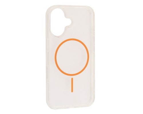 Чохол CLEAR MAGNETIC (Color Slim MagSafe) BOX for iPhone 16 Orange mag-2000001603000137105