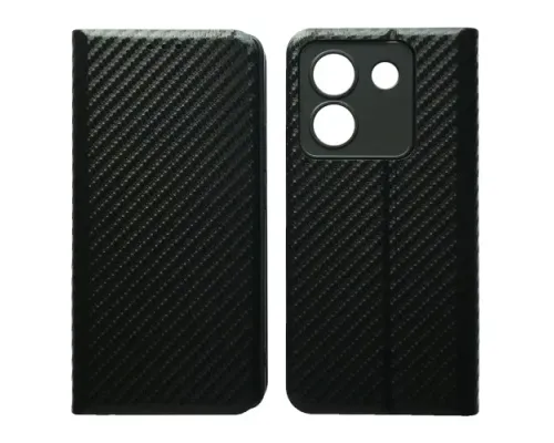 Чехол-книжка Carbon for Xiaomi Poco M7 Pro 5G Black mag-2000001607213145915