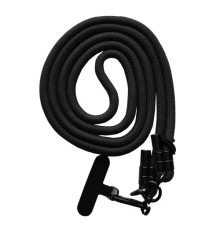 Шнурок LONG (150см) 8mm з карабіном + тримач для чохлів (універсальний) Black mag-2000001613399140054