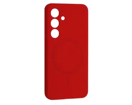Чохол Silicone Case luxury+MagSafe for Samsung S24 Red mag-2000001625910144528