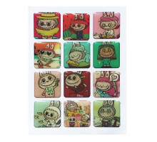 Набір наклейок 3D STICKERS Labubu 1 mag-2000001626047142123