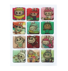 Набір наклейок 3D STICKERS Labubu 1 mag-2000001626047142123