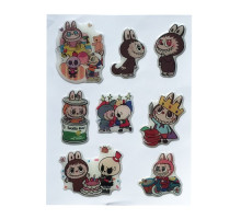 Набір наклейок 3D STICKERS Labubu 5 mag-2000001626955142442