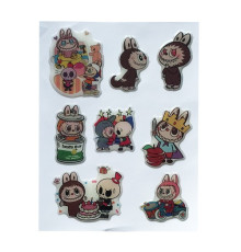Набір наклейок 3D STICKERS Labubu 5 mag-2000001626955142442