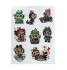 Набір наклейок 3D STICKERS Labubu 15 mag-2000001627051142452