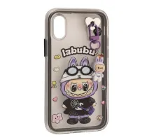 Чохол LABUBU (з брелком) for iPhone X/XS Black mag-2000001637524143864
