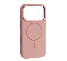 Чохол Liquid Silicone Case Metal Camera MagSafe для iPhone 17 Pro Pink mag-2000001638446144116