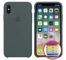 Чохол Silicone Case Full Copy for iPhone X/XS (58) pine green mag-2000001085387141824