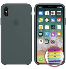 Чохол Silicone Case Full Copy for iPhone X/XS (58) pine green mag-2000001085387141824