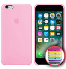 Чохол Silicone Case Full Copy for iPhone 6S ( 6) light pink mag-20000010299303730