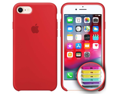 Чохол Silicone Case Full Copy for iPhone 7/8 (14) red mag-2000001030707141794