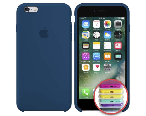 Чохол Silicone Case Full for iPhone 6S (20) Blue cobalt mag-20000011418162705