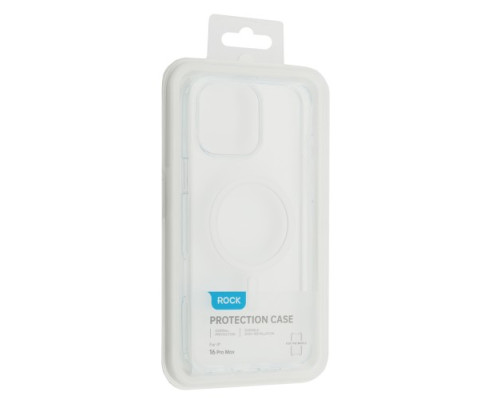 Чохол ROCK Crystal Series Protection Case with Magnetic for iPhone 16 Transparent mag-200000154833255214