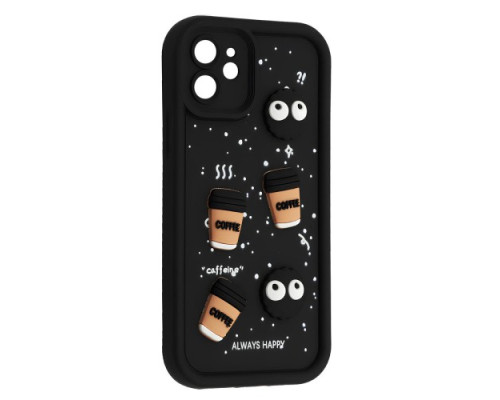 Чохол HAPPY Cookie Case for iPhone 12 Black mag-2000001562178135232