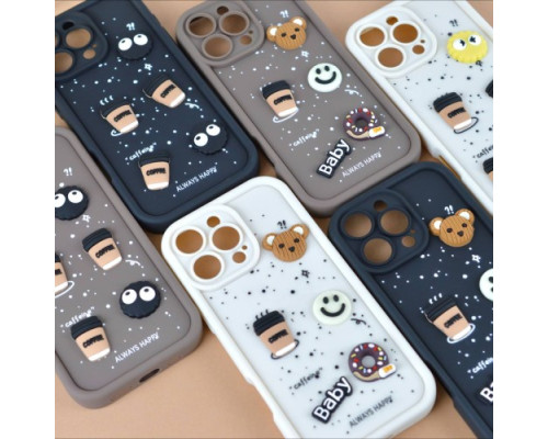 Чохол HAPPY Donut Case for iPhone 15 Pro Black mag-2000001562802106647