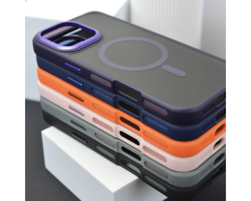 Чохол NEW MATTE MAGSAFE for iPhone 12/12 Pro Deep purple mag-200000158008058743